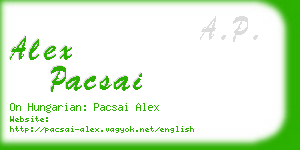alex pacsai business card